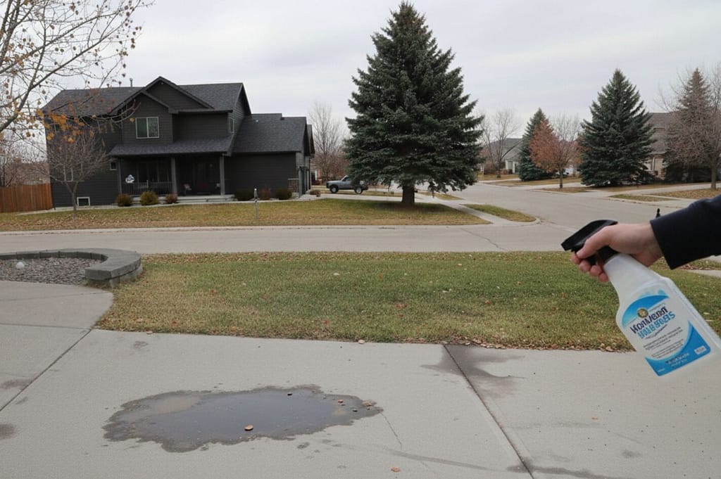 How to Remove Oil Stains from Concrete Surfaces 2 Apply a Degreaser or Concrete Cleaner