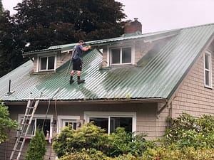 Metal Roof Cleaning by Forcewashing Vancouver WA